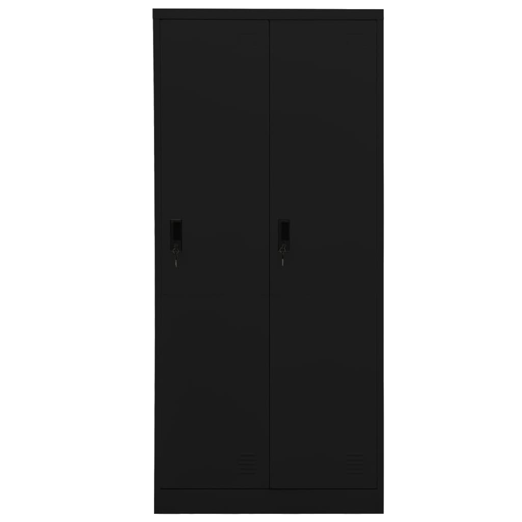 vidaXL Roupeiro 80x50x180 cm aço preto