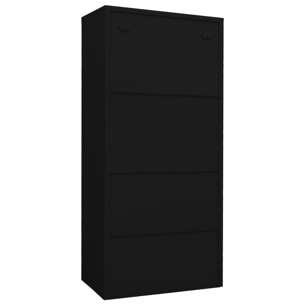 vidaXL Roupeiro 80x50x180 cm aço preto