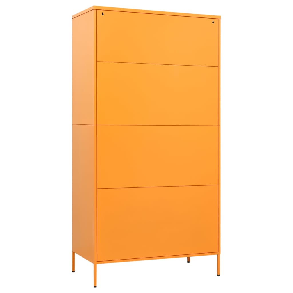 vidaXL Roupeiro 90x50x180 cm aço amarelo mostarda