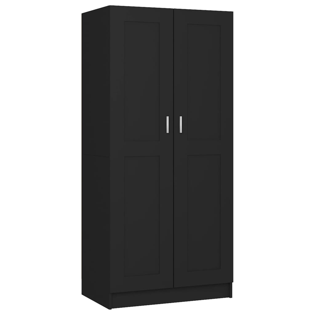 vidaXL Roupeiro 82,5x51,5x180 cm contraplacado preto