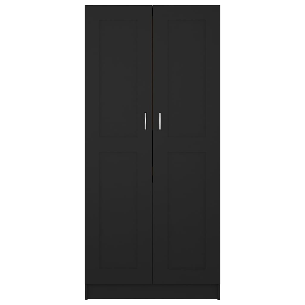 vidaXL Roupeiro 82,5x51,5x180 cm contraplacado preto