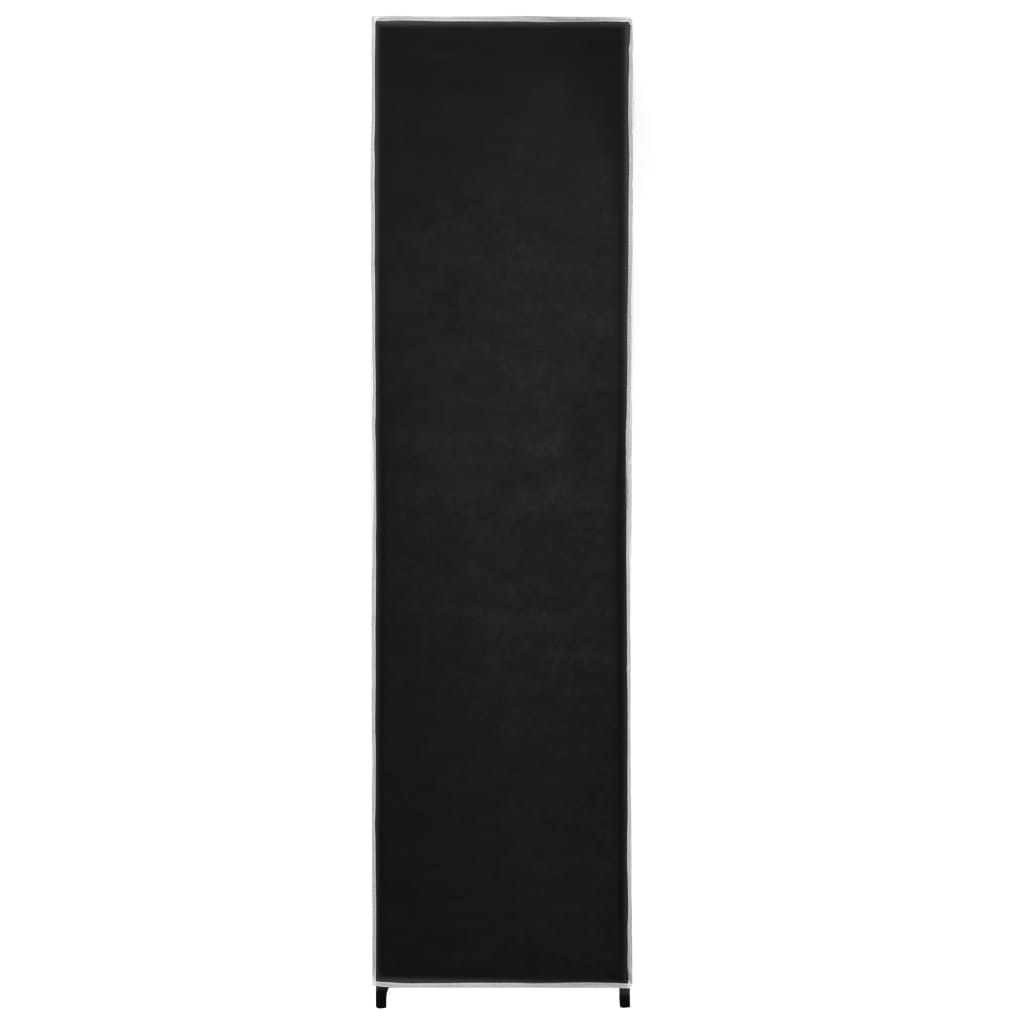 vidaXL Roupeiro com 4 compartimentos 175x45x170 cm preto