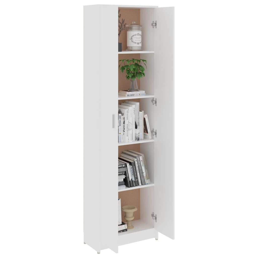 vidaXL Roupeiro de corredor 55x25x189 cm contraplacado branco