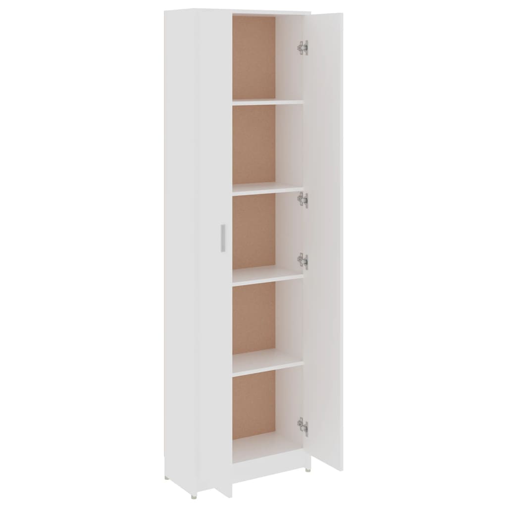 vidaXL Roupeiro de corredor 55x25x189 cm contraplacado branco