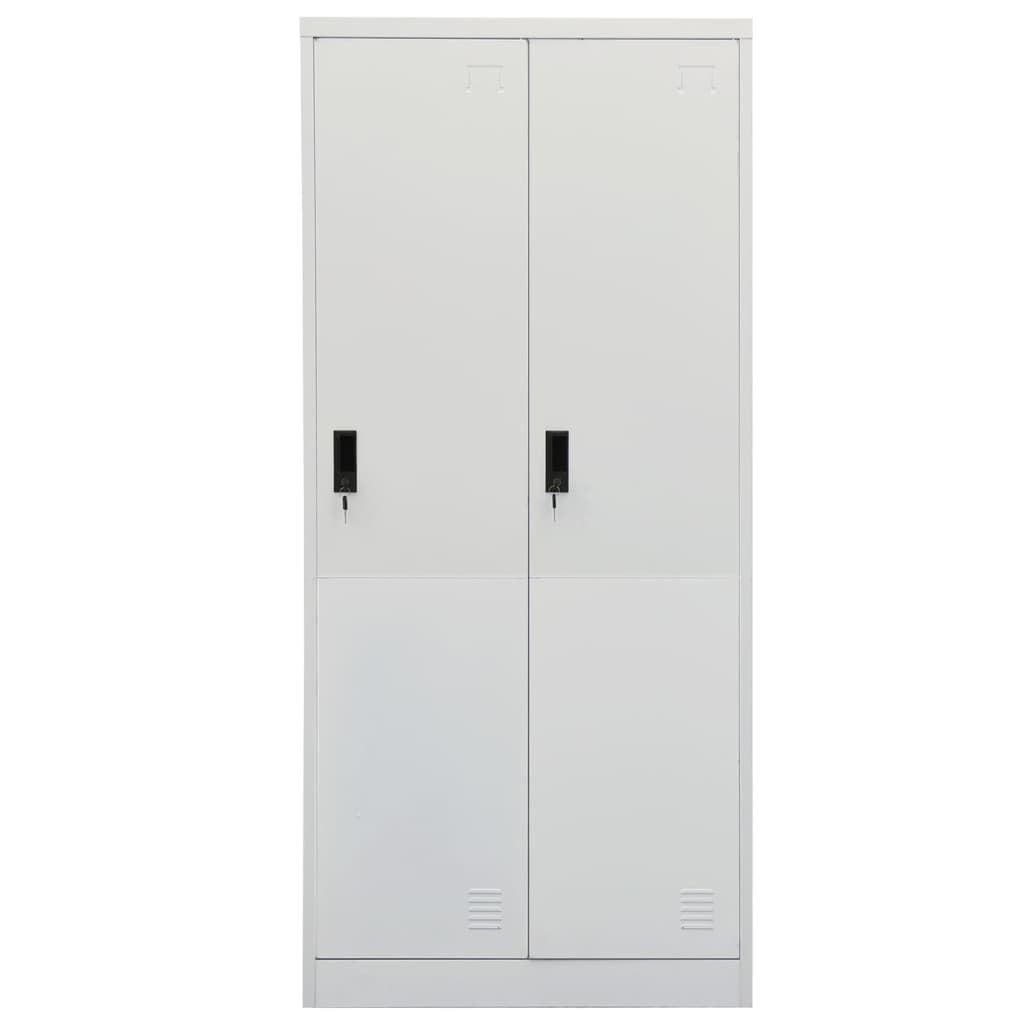 vidaXL Roupeiro 80x50x180 cm aço cinzento-claro