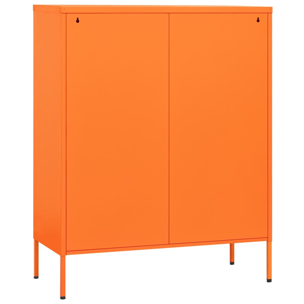 vidaXL Cómoda/aparador com gavetas aço 80x35x101,5 cm laranja