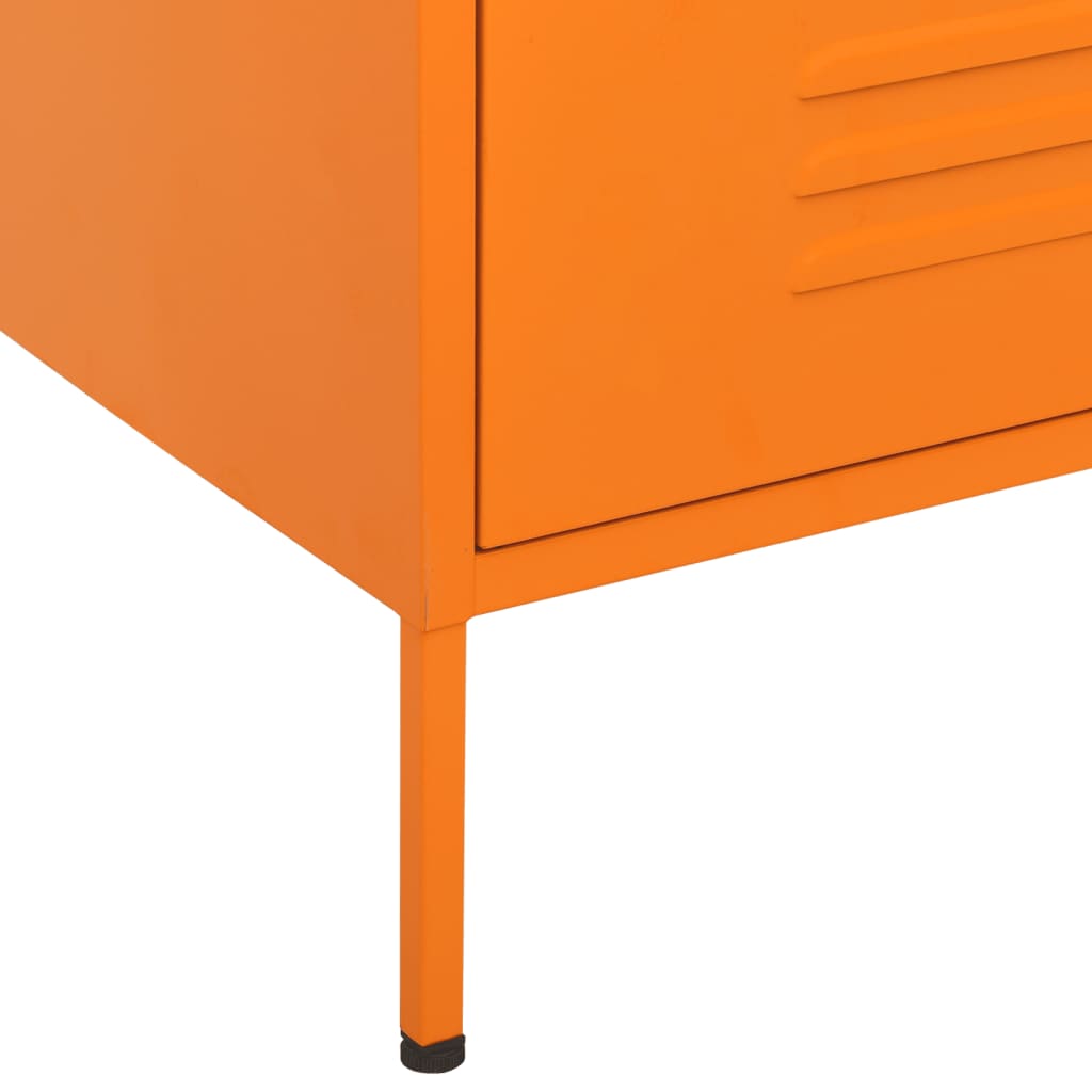 vidaXL Cómoda/aparador com gavetas aço 80x35x101,5 cm laranja