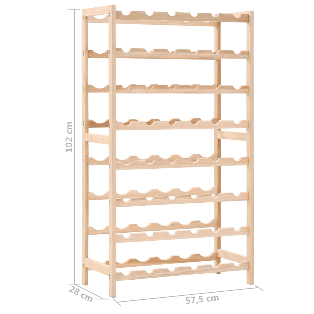 vidaXL Garrafeira em madeira de cedro 57,5x28x102 cm