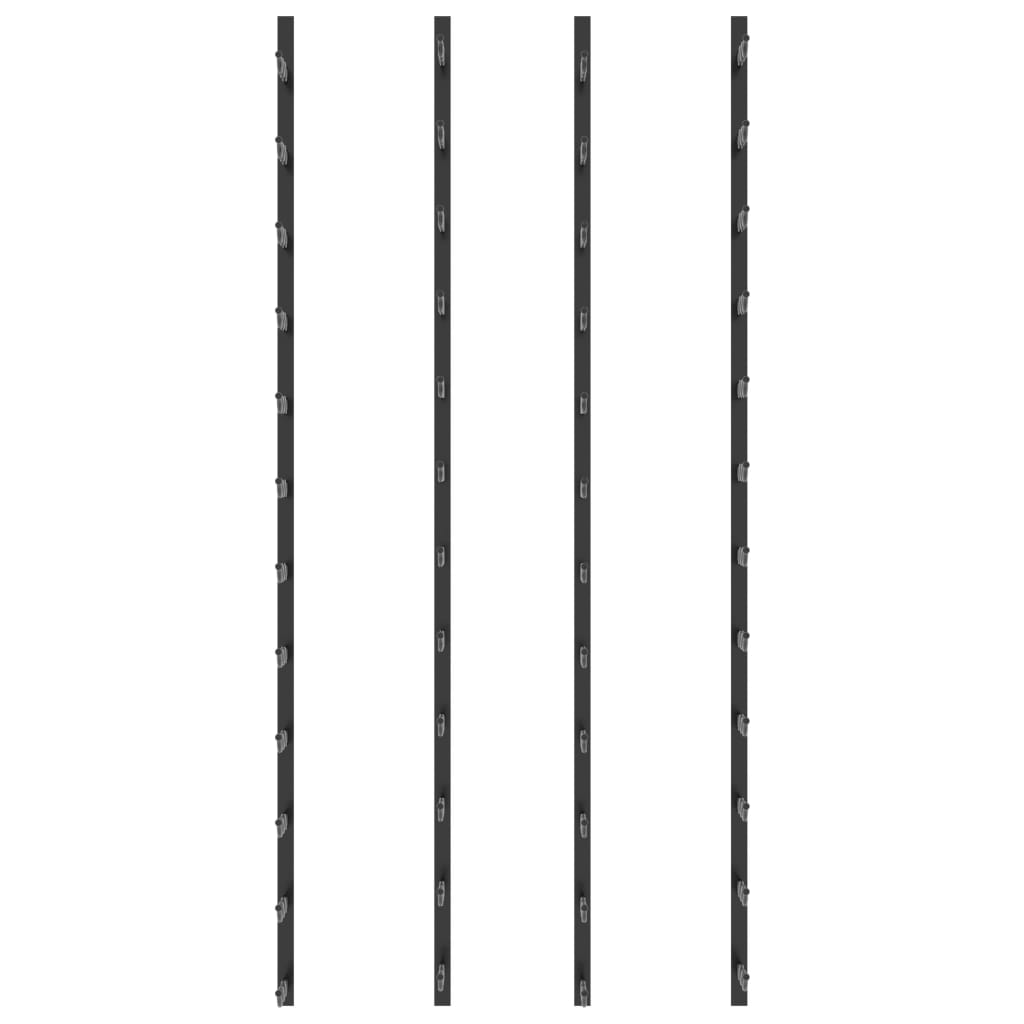 vidaXL Garrafeiras de parede para 72 garrafas 2 pcs ferro preto