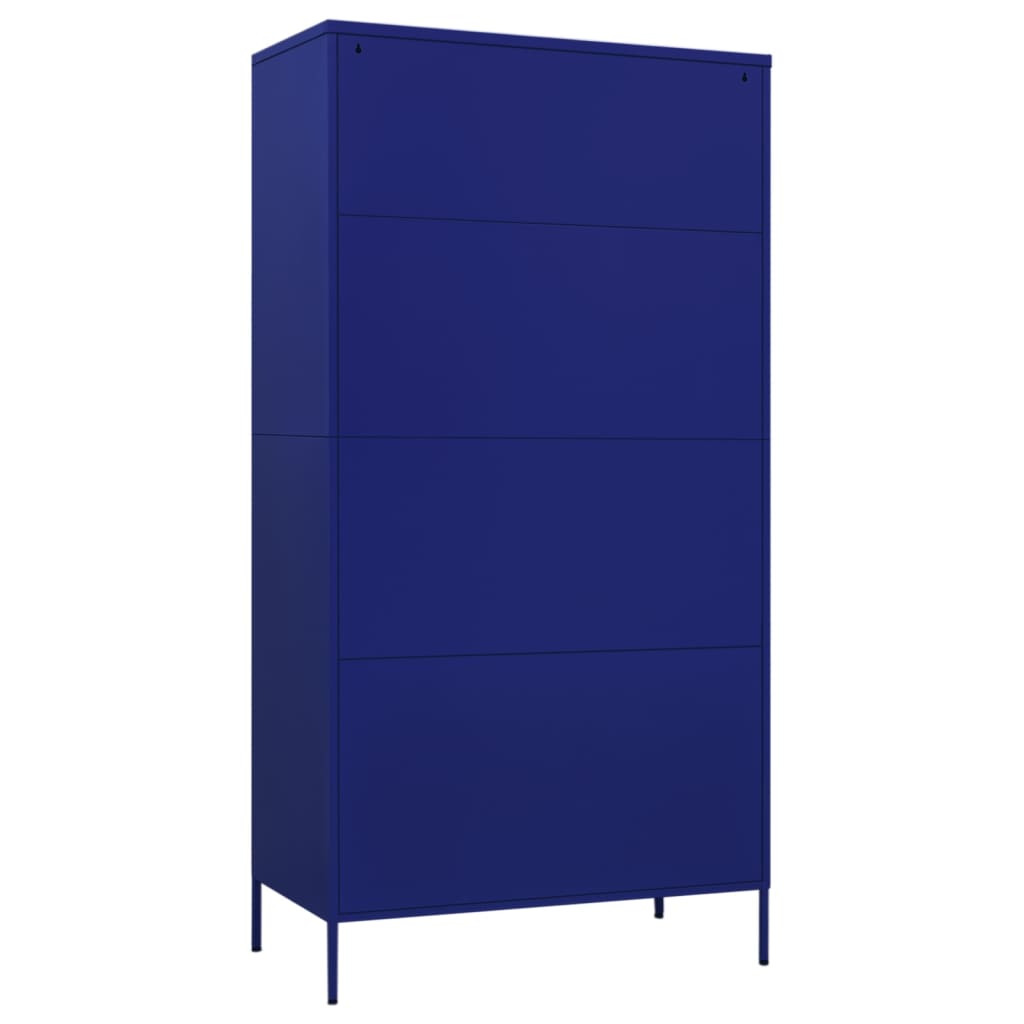 vidaXL Roupeiro 90x50x180 cm aço azul-marinho