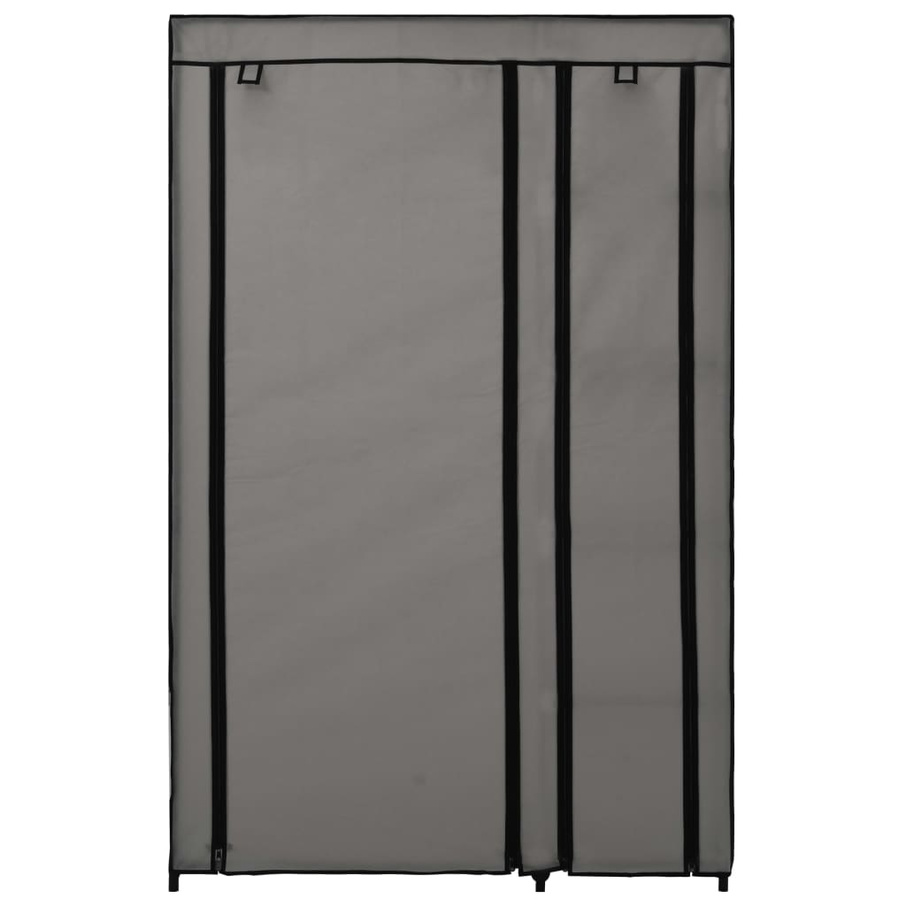 vidaXL Roupeiro dobrável 110x45x175 cm tecido cinzento