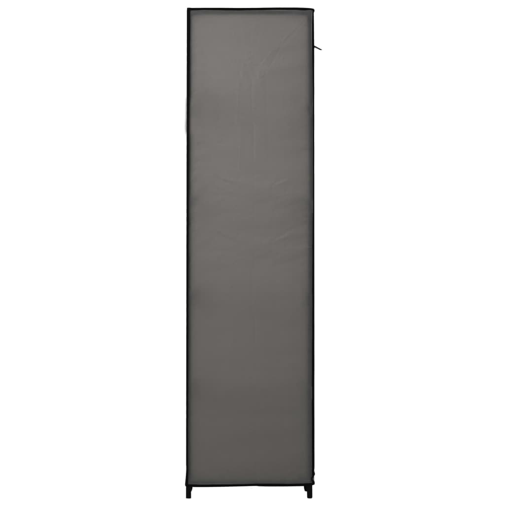 vidaXL Roupeiro dobrável 110x45x175 cm tecido cinzento