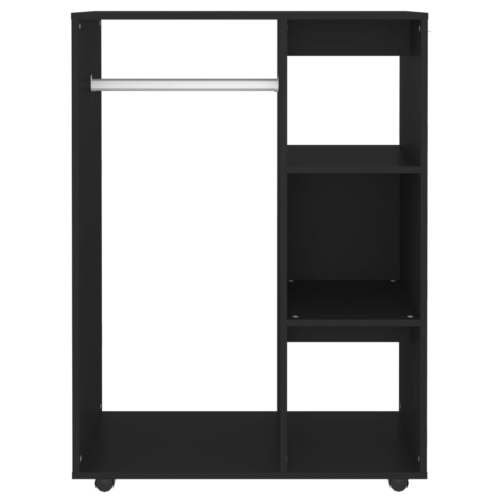 vidaXL Roupeiro 80x40x110 cm contraplacado preto