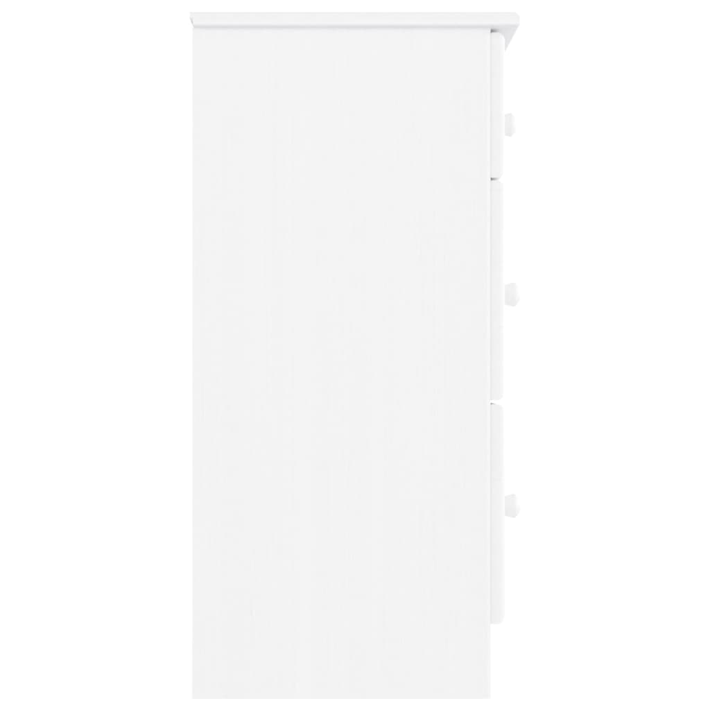 vidaXL Cómoda ALTA 112x35x73 cm madeira de pinho maciça branco