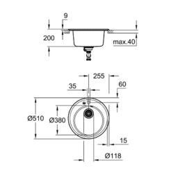 Grohe|Lava-loiça de de Uma Cuba Grohe K200