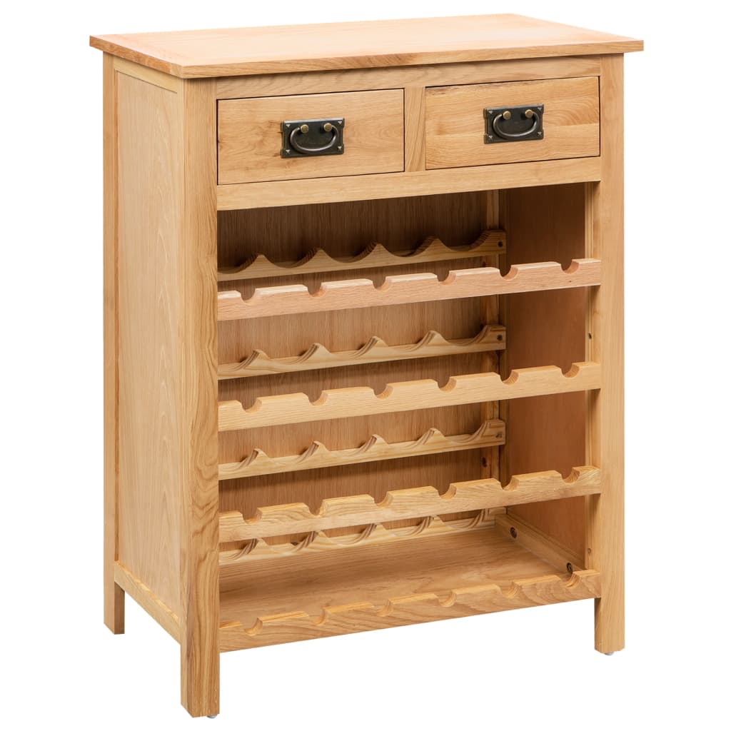 vidaXL Armário para vinhos 72x32x90 cm madeira carvalho maciça