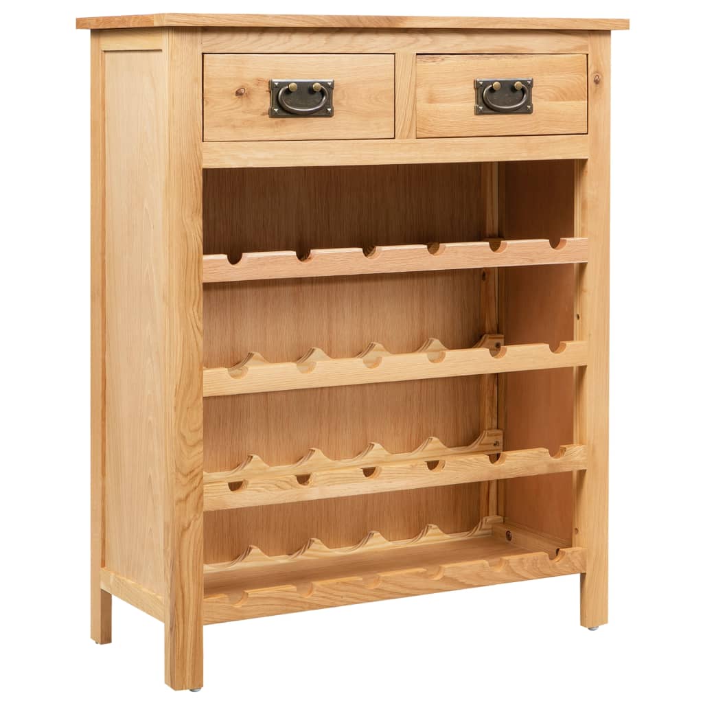 vidaXL Armário para vinhos 72x32x90 cm madeira carvalho maciça