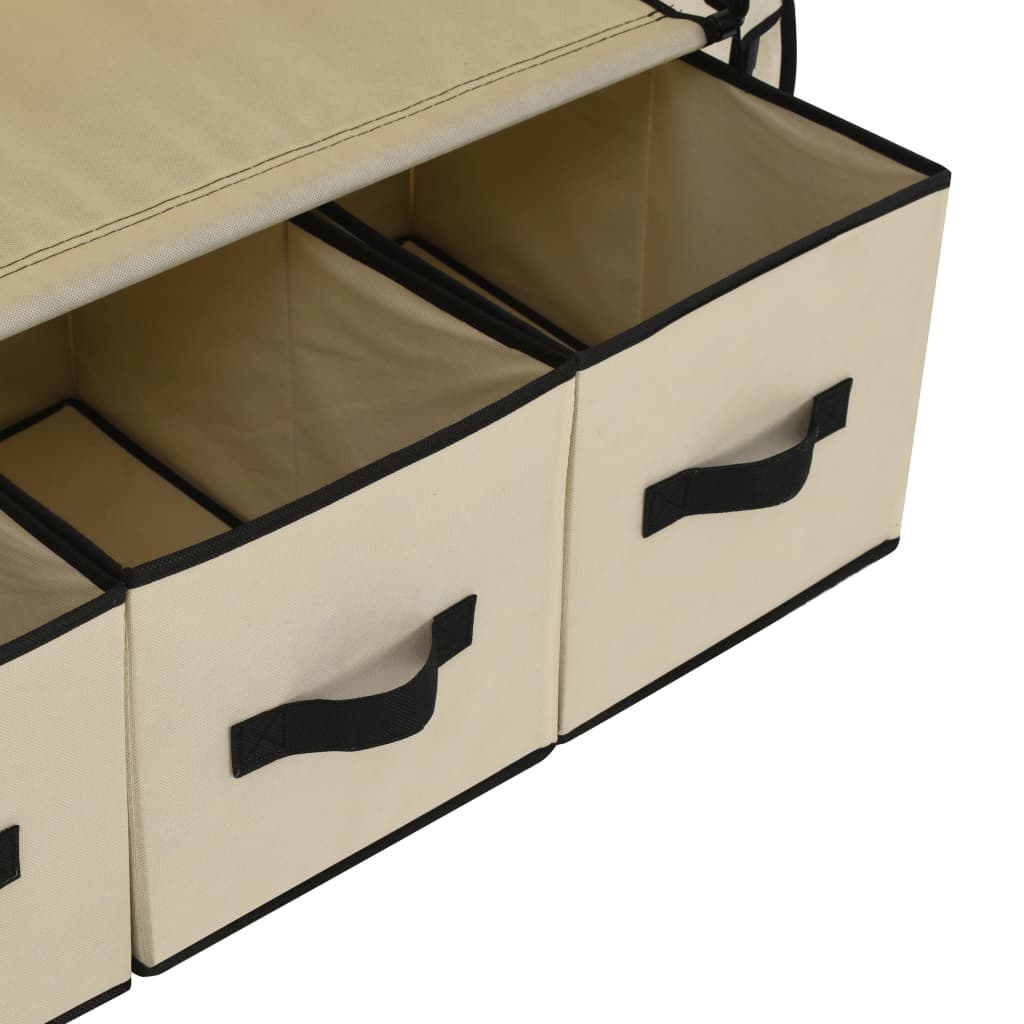 vidaXL Roupeiro 87x49x159 cm tecido cor creme