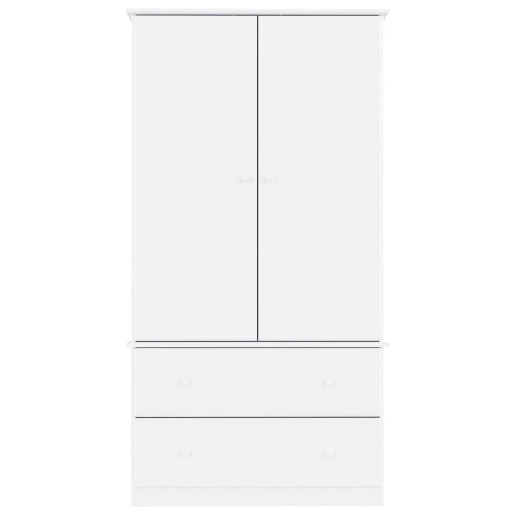 vidaXL Roupeiro ALTA 90x55x170 cm madeira de pinho maciça branco