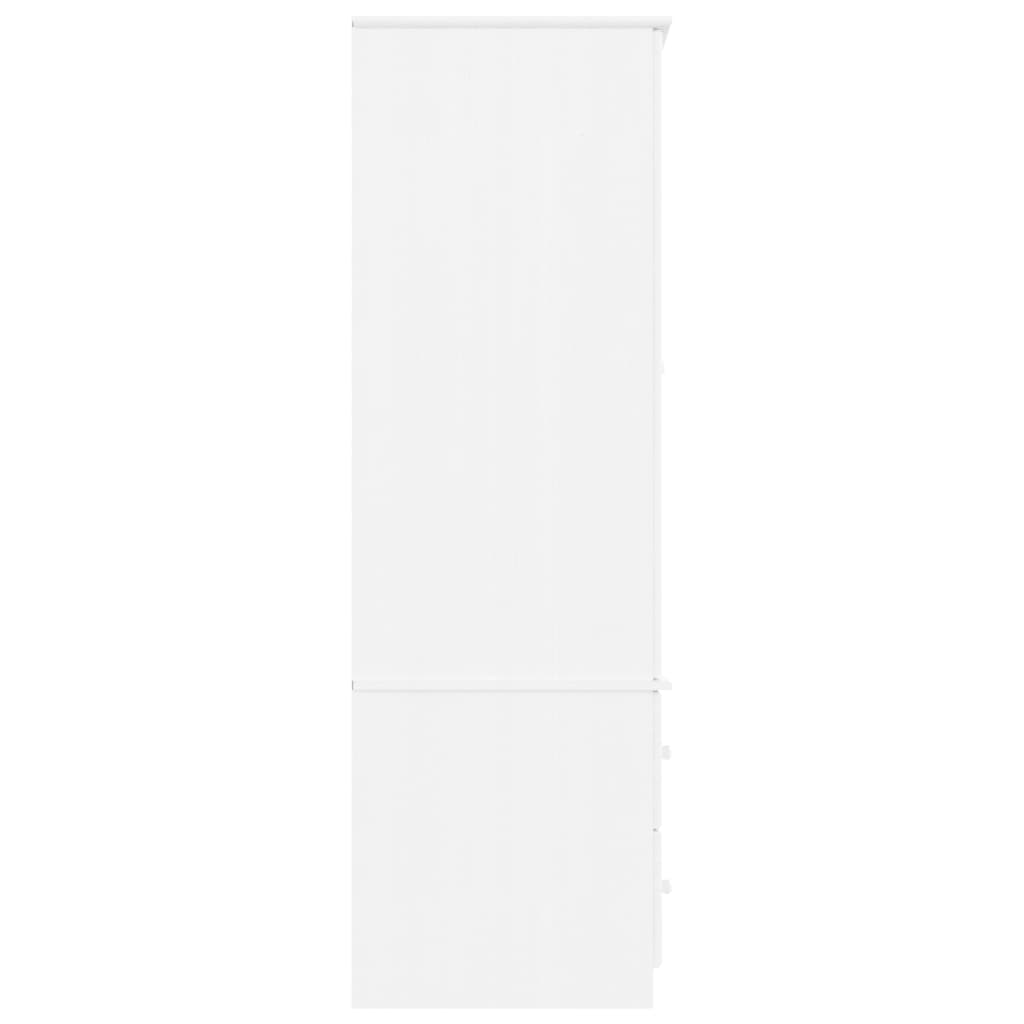 vidaXL Roupeiro ALTA 90x55x170 cm madeira de pinho maciça branco