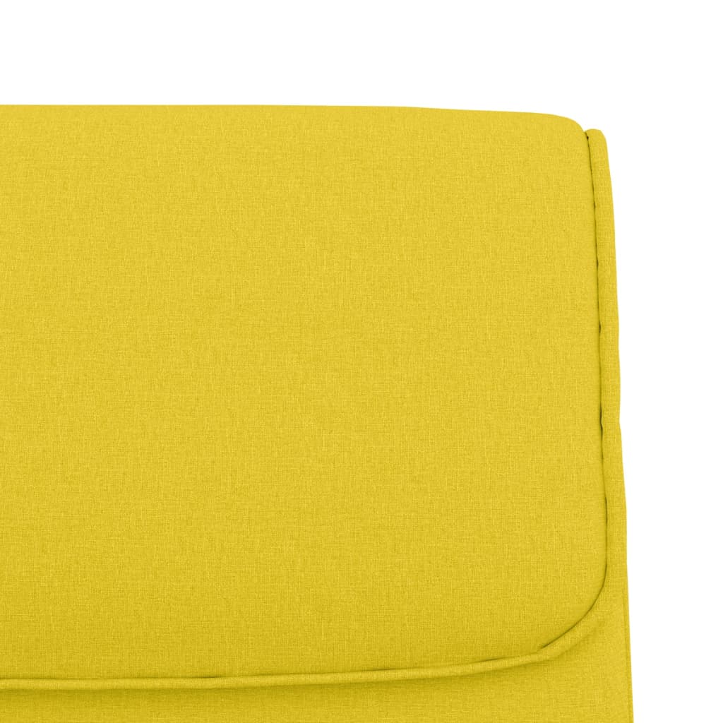 vidaXL Banco 100x64x80 cm tecido amarelo-claro