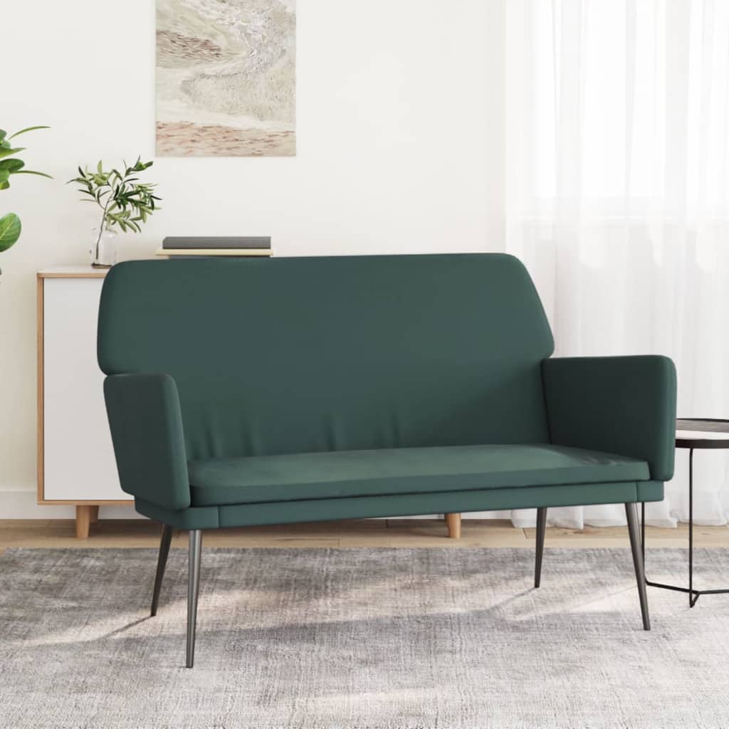 vidaXL Banco 108x79x79 cm veludo verde-escuro