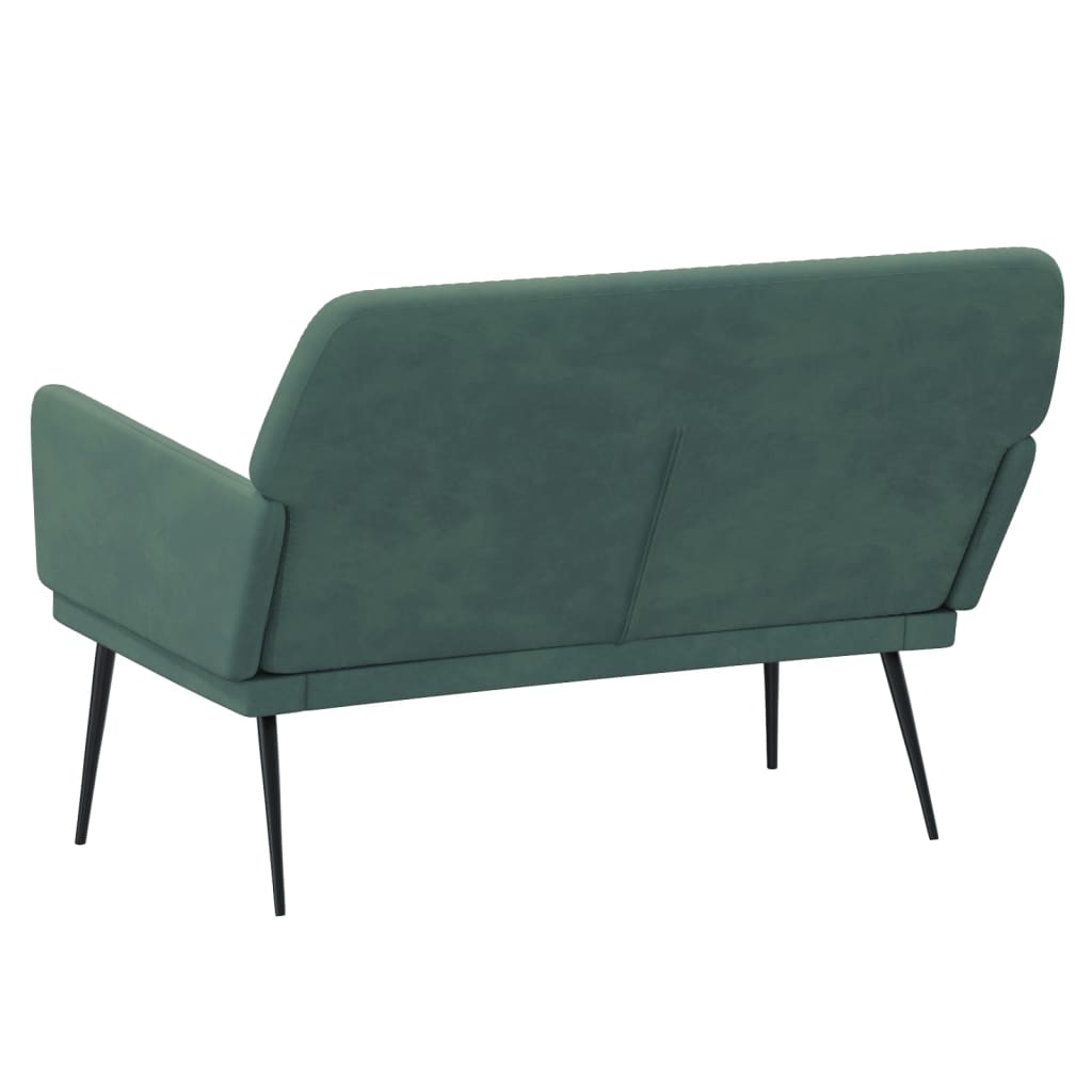 vidaXL Banco 108x79x79 cm veludo verde-escuro