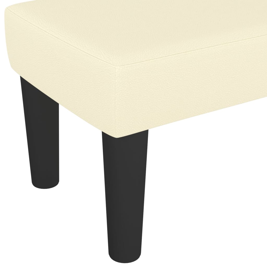 vidaXL Banco 100x30x30 cm couro artificial cor creme