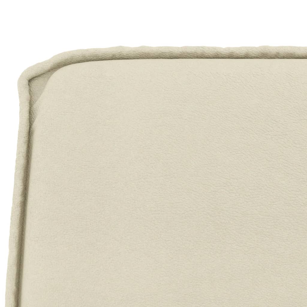 vidaXL Banco 100x75x76 cm couro artificial cor creme