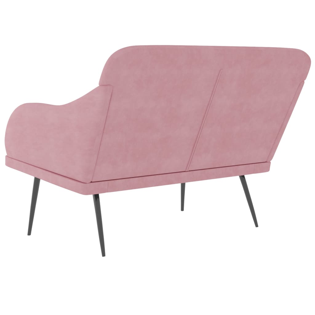 vidaXL Banco 110x76x80 cm veludo rosa