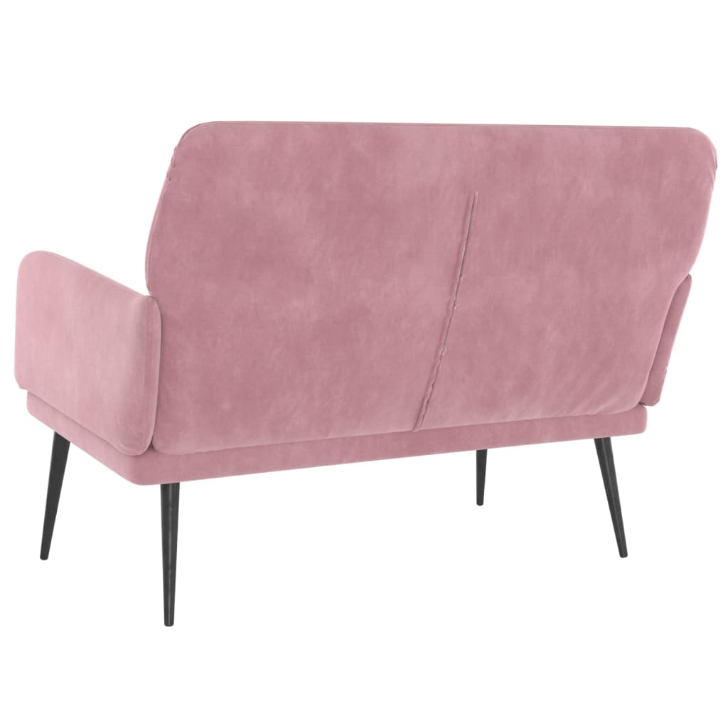 vidaXL Banco 108x79x79 cm veludo rosa