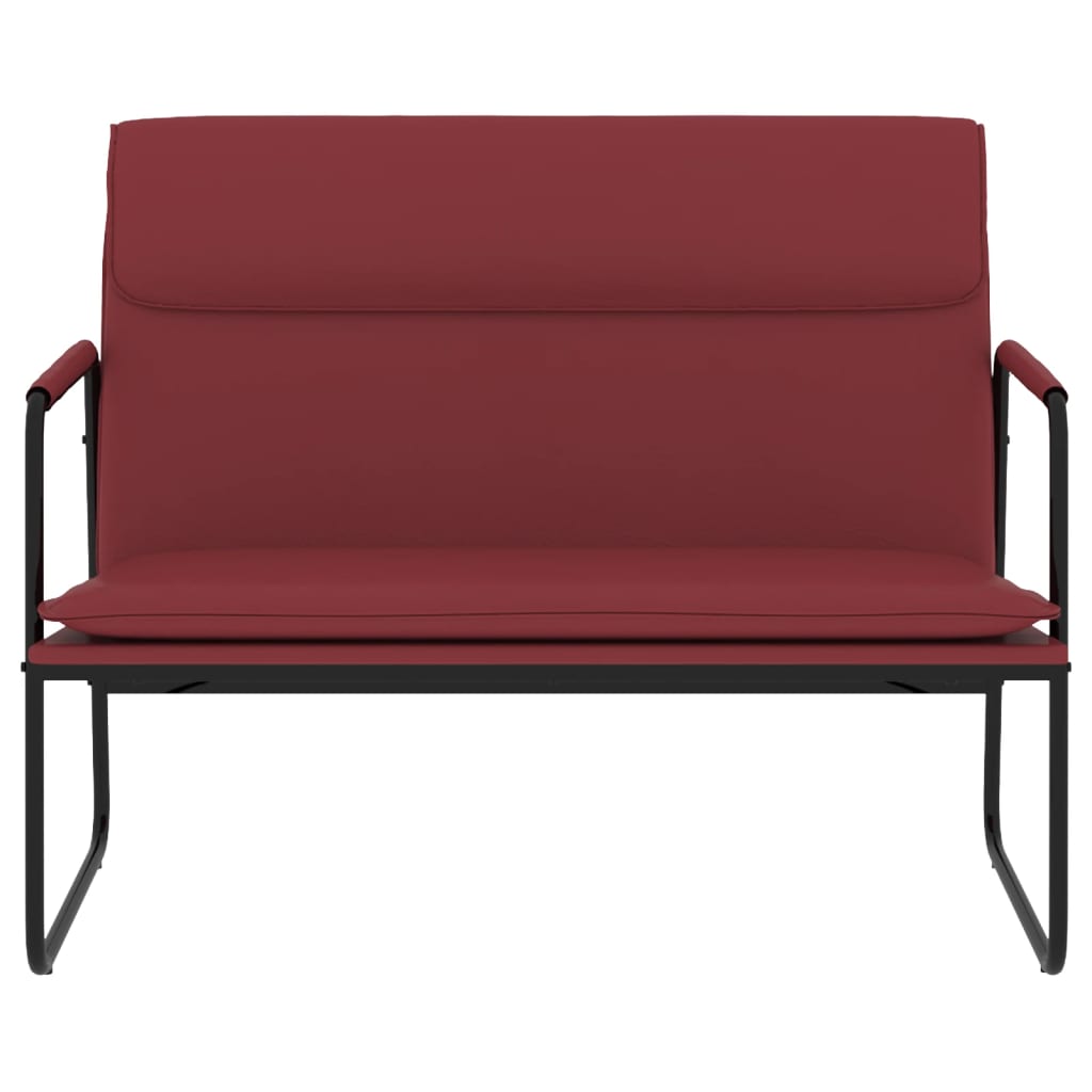 vidaXL Banco 100x64x80 cm couro artificial vermelho tinto