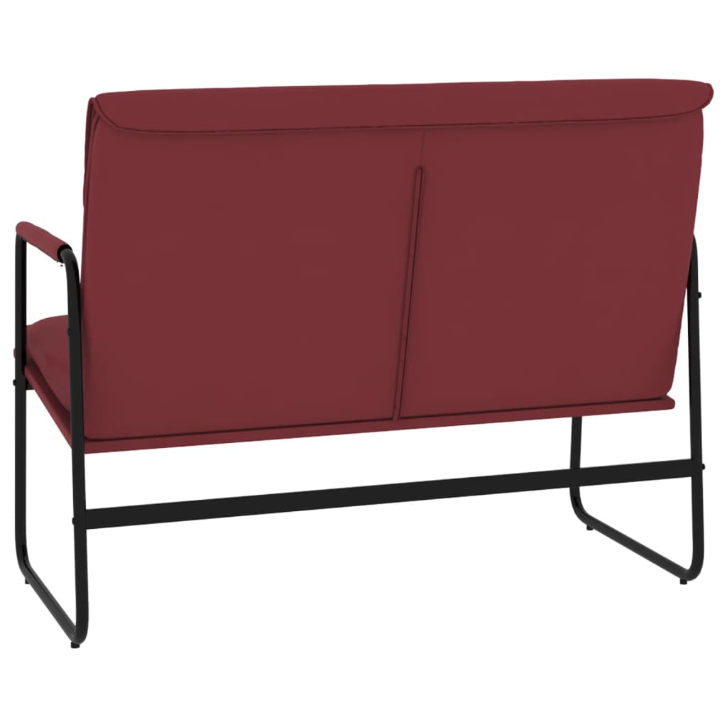 vidaXL Banco 100x64x80 cm couro artificial vermelho tinto