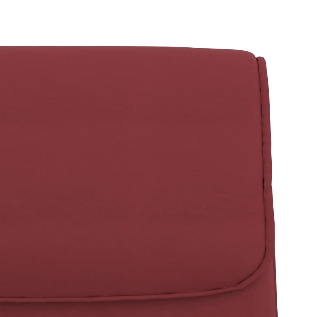 vidaXL Banco 100x64x80 cm couro artificial vermelho tinto