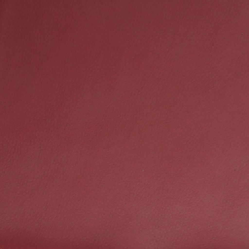 vidaXL Banco 100x64x80 cm couro artificial vermelho tinto