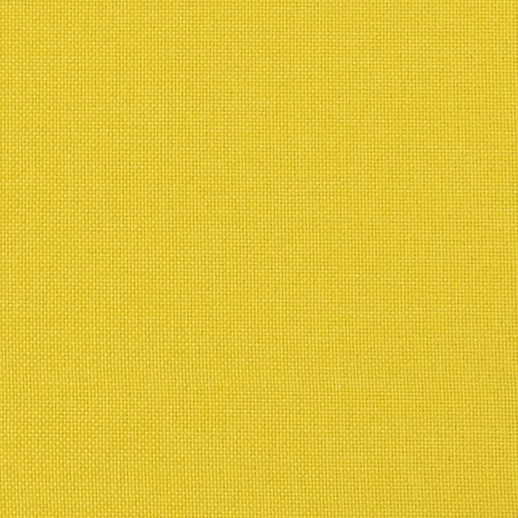 vidaXL Banco 100x75x76 cm tecido amarelo-claro