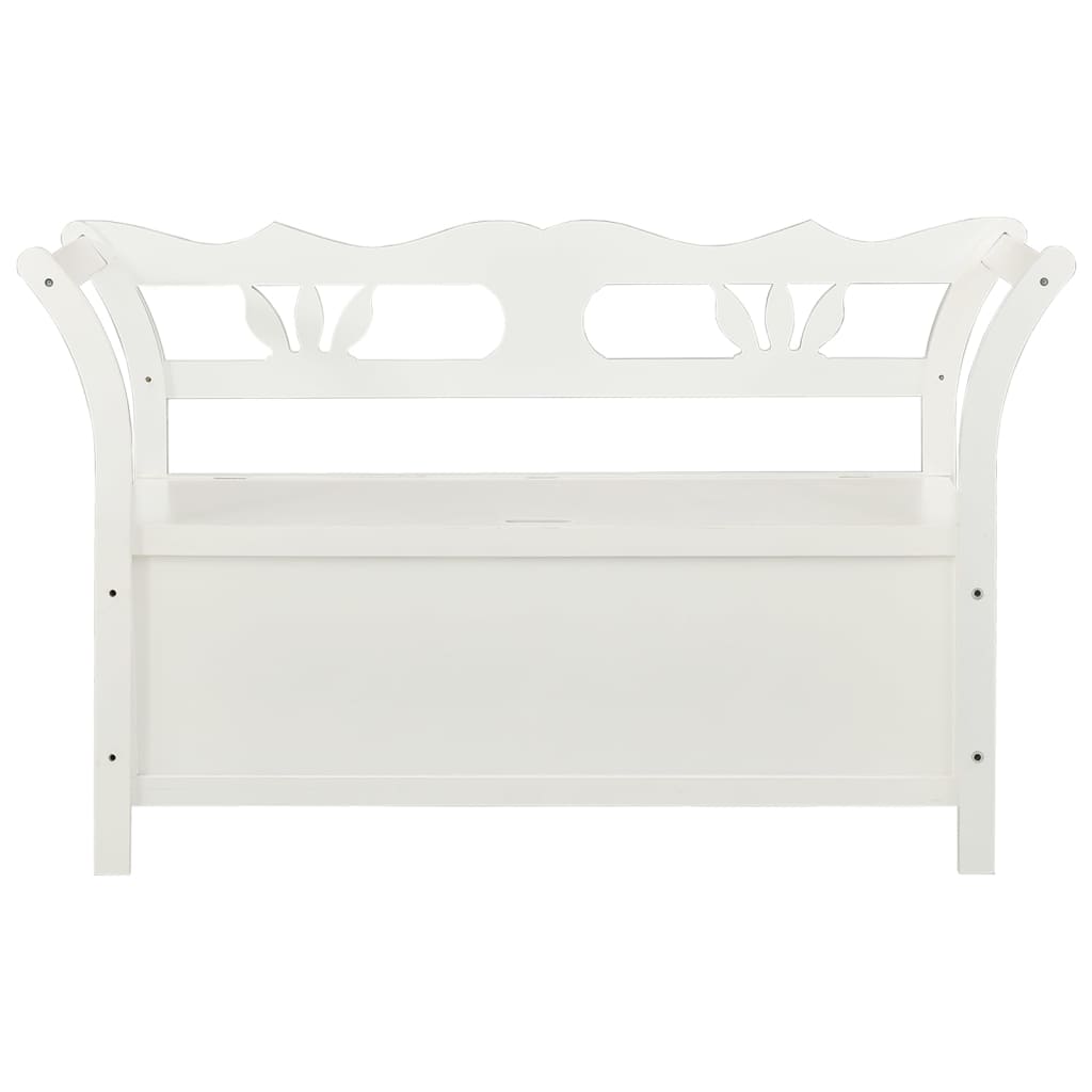 vidaXL Banco 107x45x75,5 cm madeira de abeto maciça branco