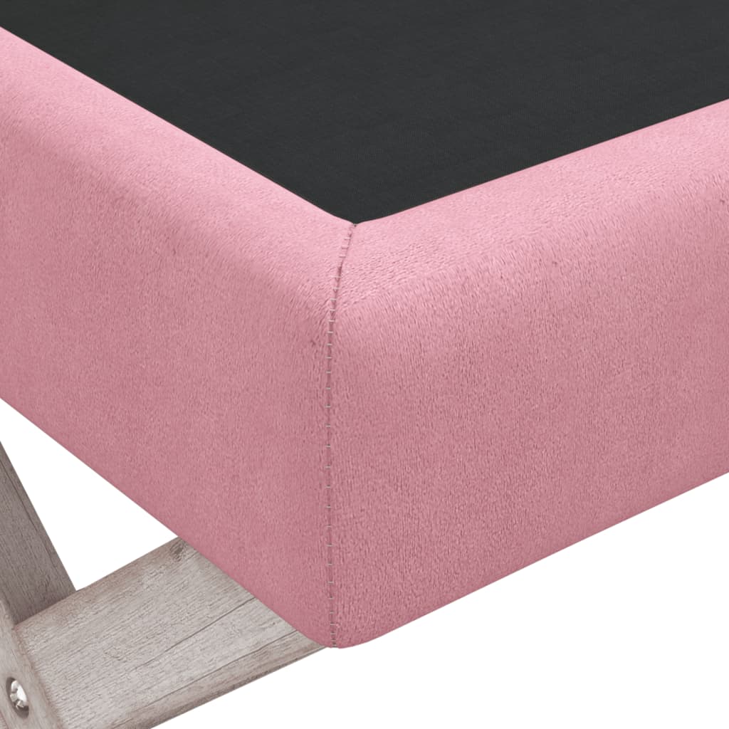 vidaXL Banco de arrumação 110x45x49 cm veludo rosa