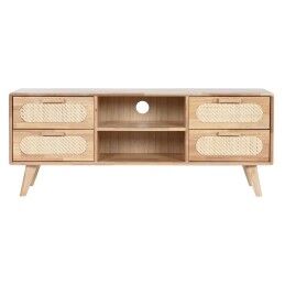 Home ESPRIT|Móvel de TV Home ESPRIT Natural Metal Madeira da borracha 120 x 30 x 48 cm