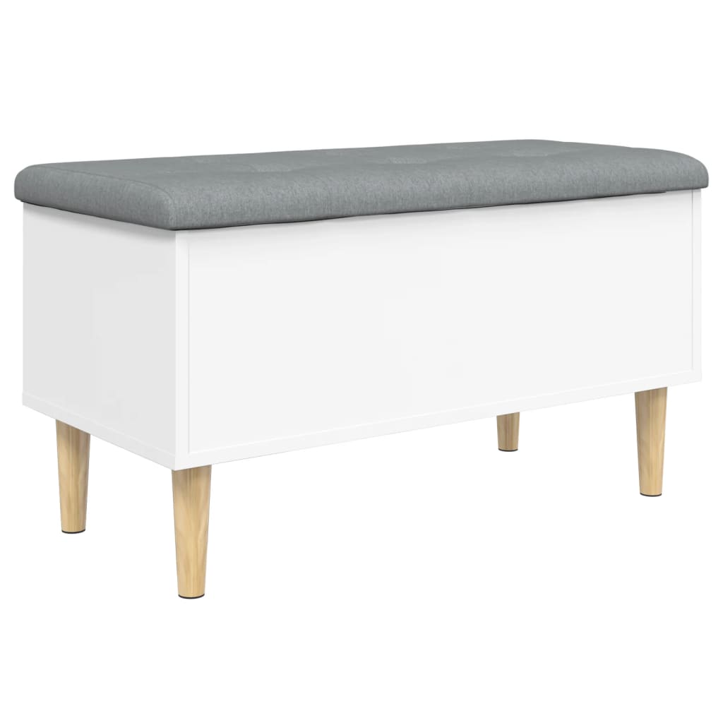 vidaXL Banco de arrumação 82x42x46 cm derivados de madeira branco