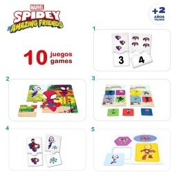 Spidey|Jogo Educativo Spidey 24,5 x 0,2 x 24,5 cm (6 Unidades) 10 em 1