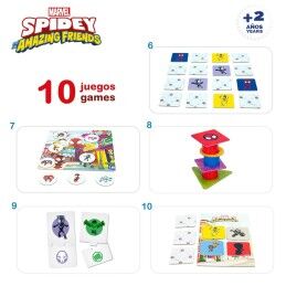 Spidey|Jogo Educativo Spidey 24,5 x 0,2 x 24,5 cm (6 Unidades) 10 em 1