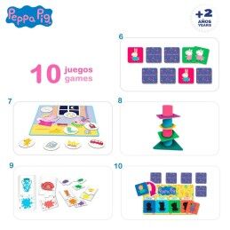 Peppa Pig|Jogo Educativo Peppa Pig Edu Games Collection 24,5 x 0,2 x 24,5 cm (6 Unidades) 10 em 1