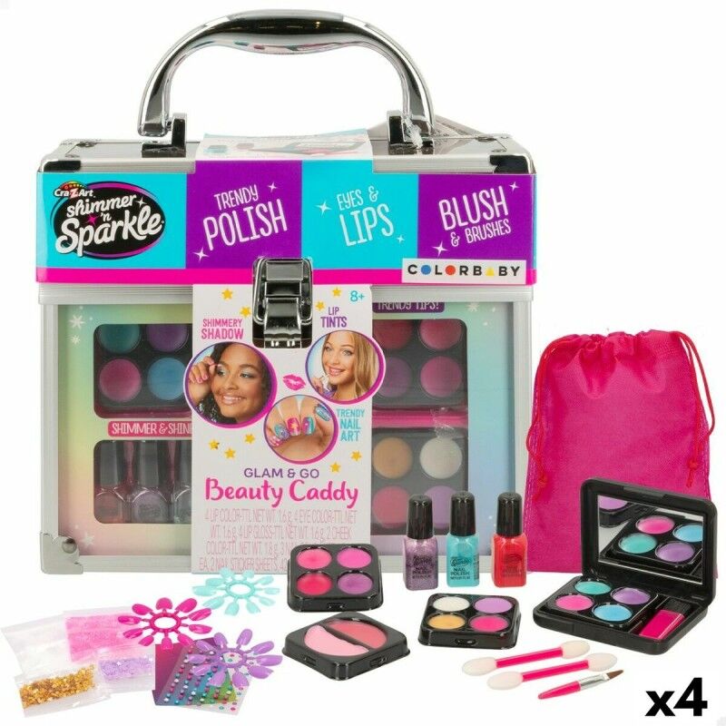 Cra-Z-Art|Conjunto de Maquilhagem Infantil Cra-Z-Art Shimmer 'n Sparkle Glam & Go 19 x 16 x 8 cm 4 Unidades Cra-Z-Art|Conjunto de Maquilhagem Infantil Cra-Z-Art Shimmer 'n Sparkle Glam & Go 19 x 16 x 8 cm 4 Unidades
