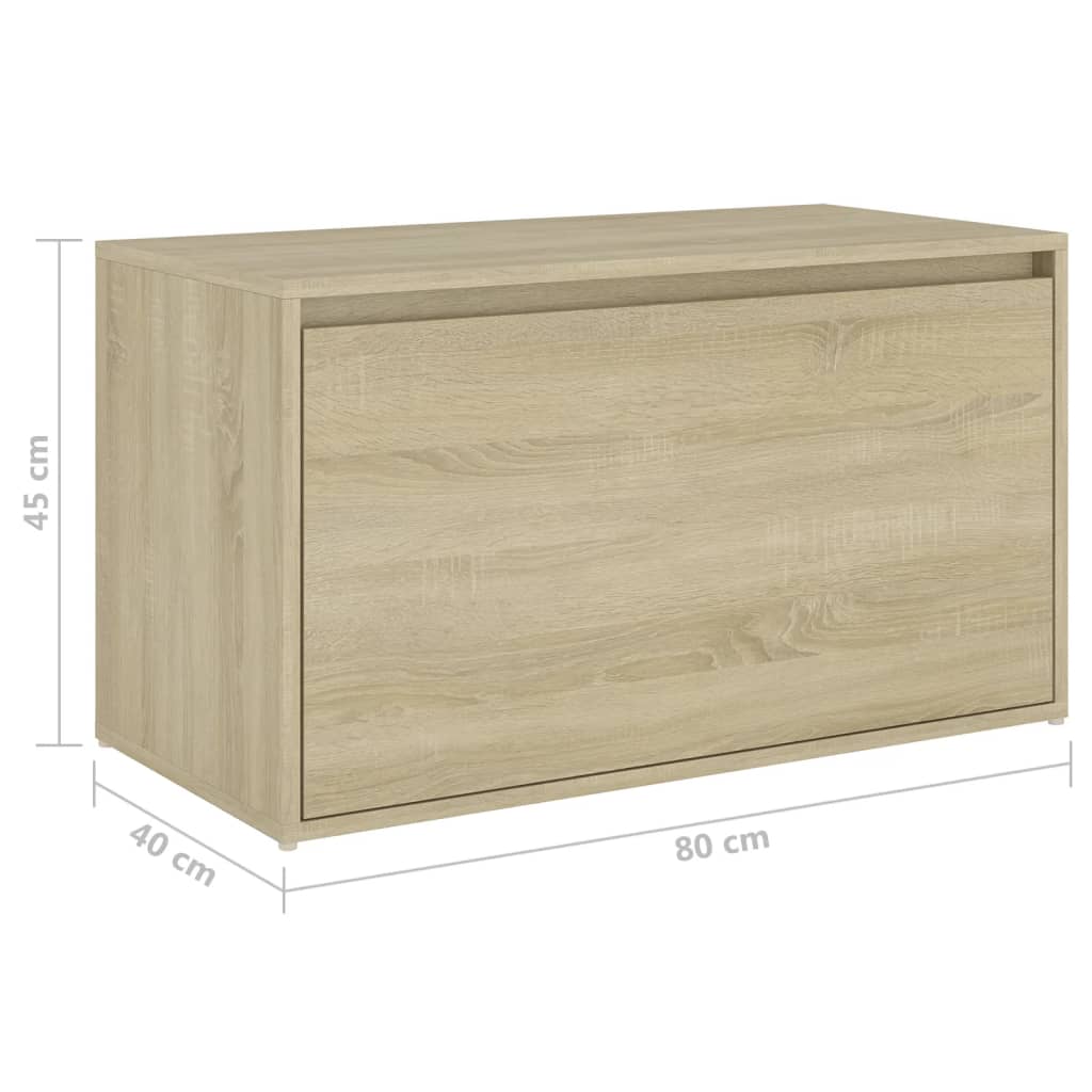 vidaXL Banco de corredor 80x40x45 cm contraplacado carvalho sonoma