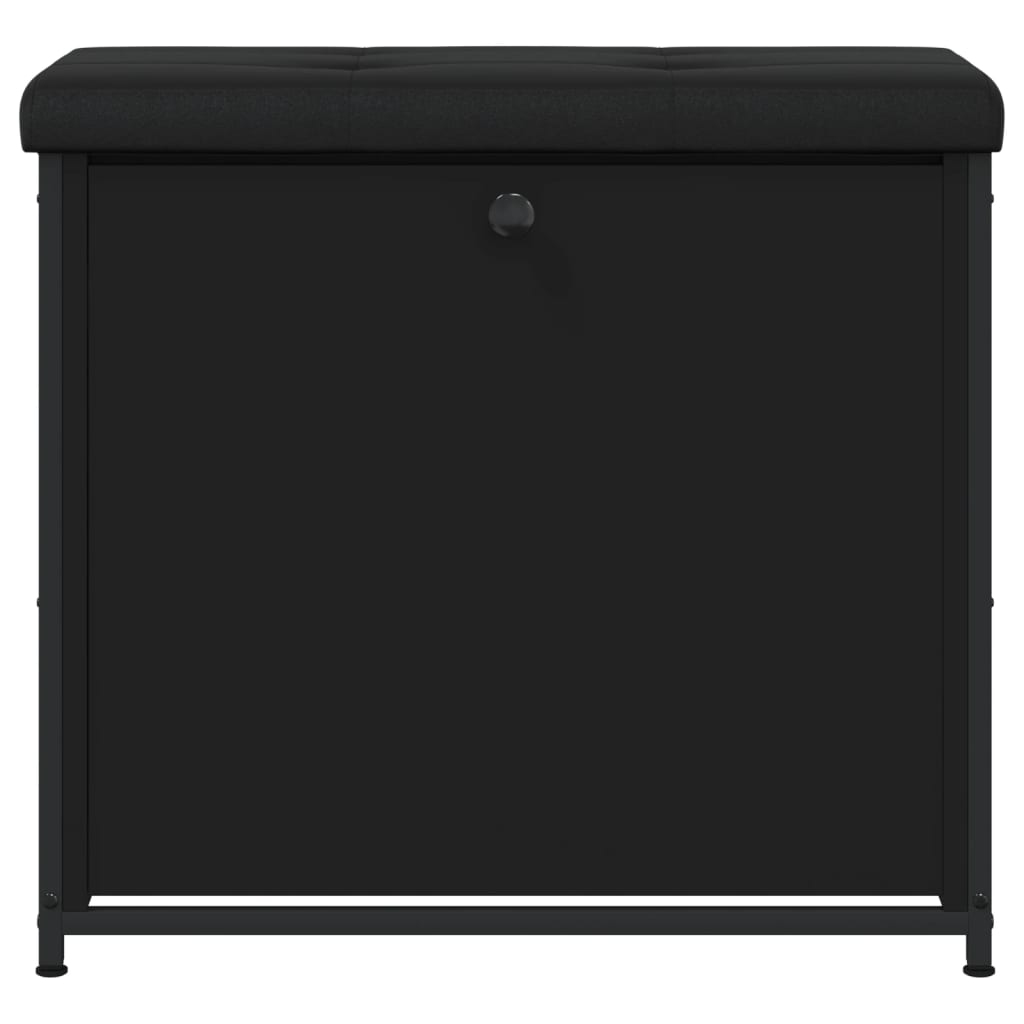 vidaXL Banco sapateira com gaveta articulada 62x32x56 cm preto