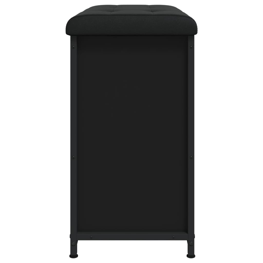 vidaXL Banco sapateira com gaveta articulada 62x32x56 cm preto