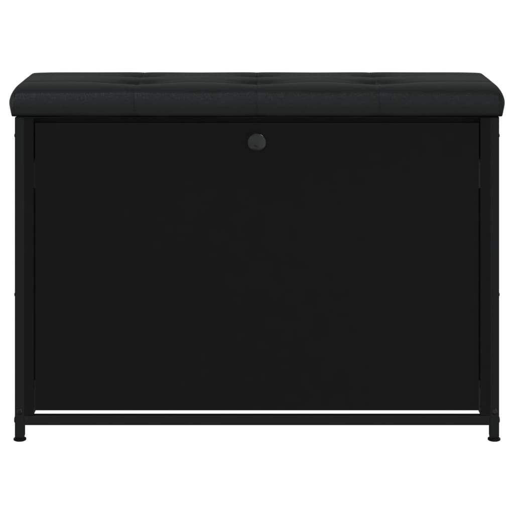 vidaXL Banco sapateira com gaveta articulada 82x32x56 cm preto