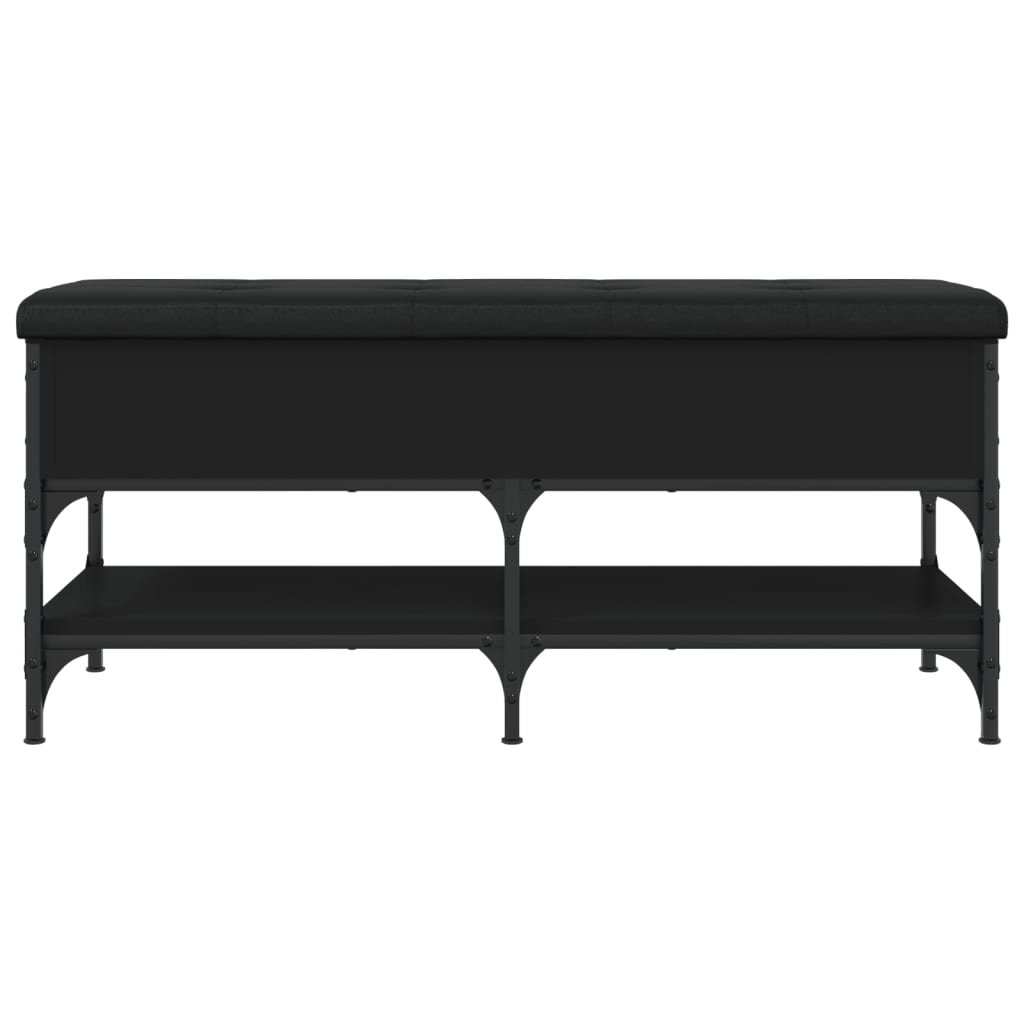 vidaXL Banco sapateira 102x42x45 cm derivados de madeira preto