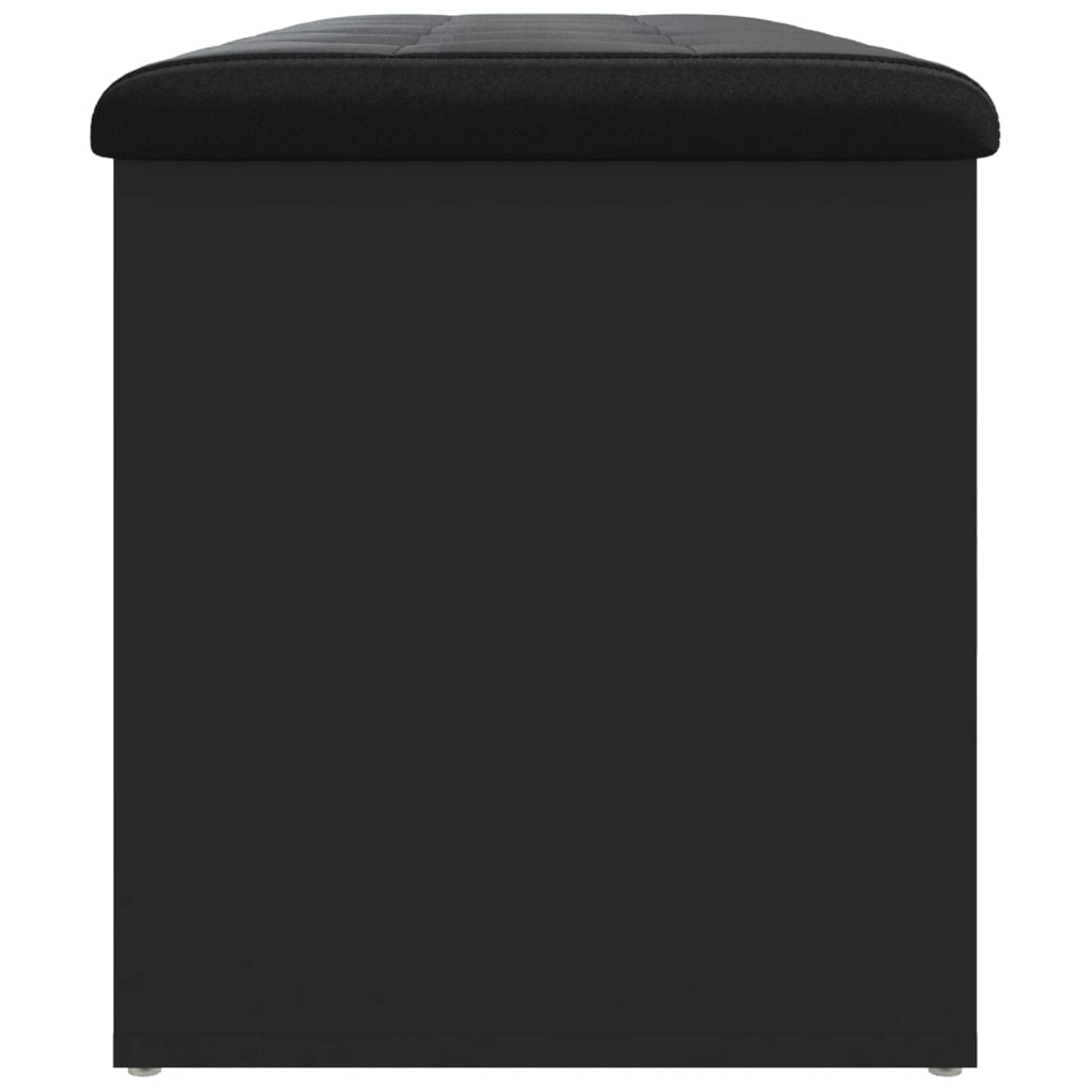 vidaXL Banco de arrumação 102x42x45 cm derivados de madeira preto